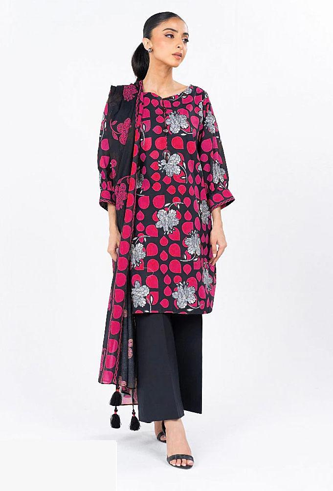 3 pcs Women's Unstitched Linen Printed Suite By Alkaram